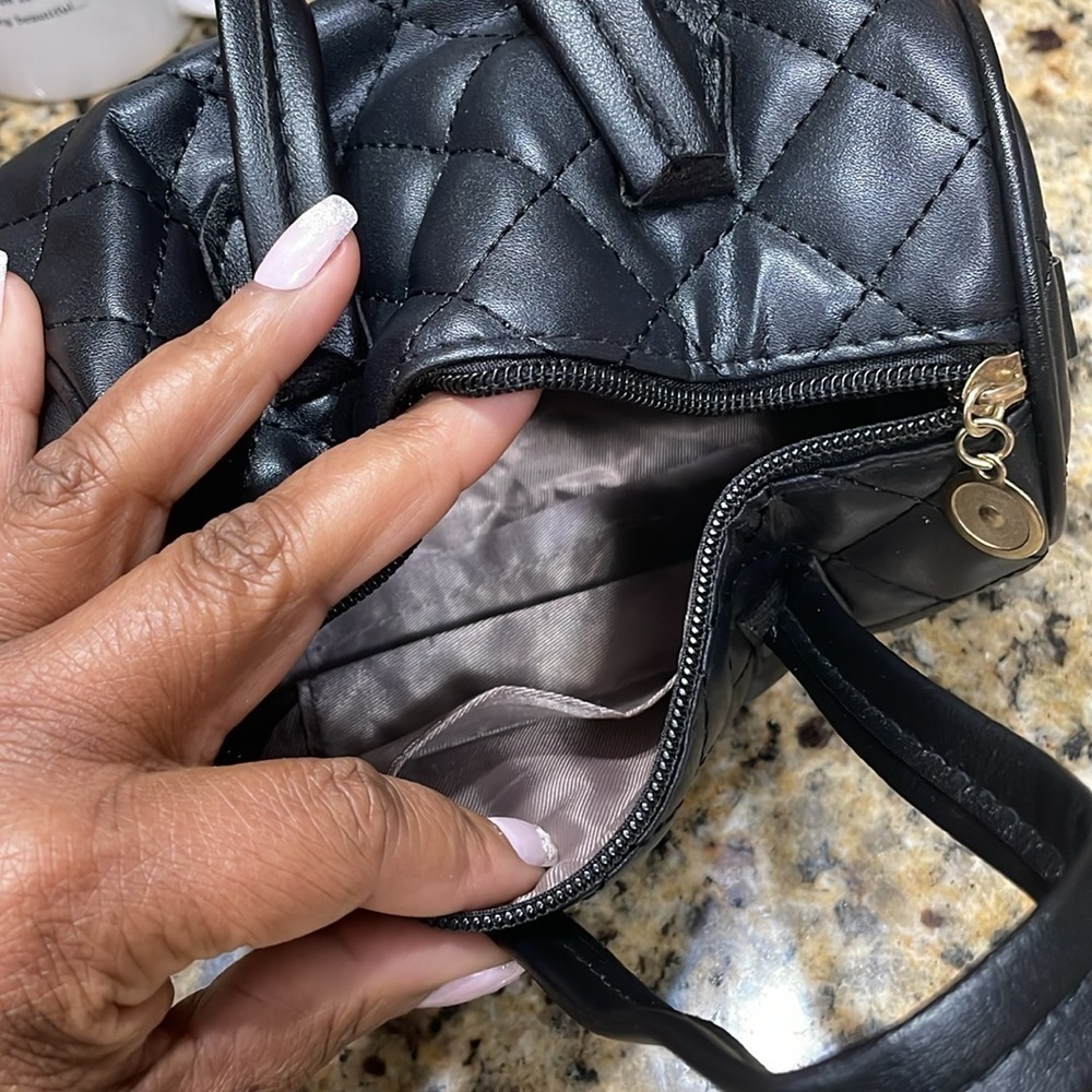 Black Quilted Mini Fashion Bag - Picture 13 of 13